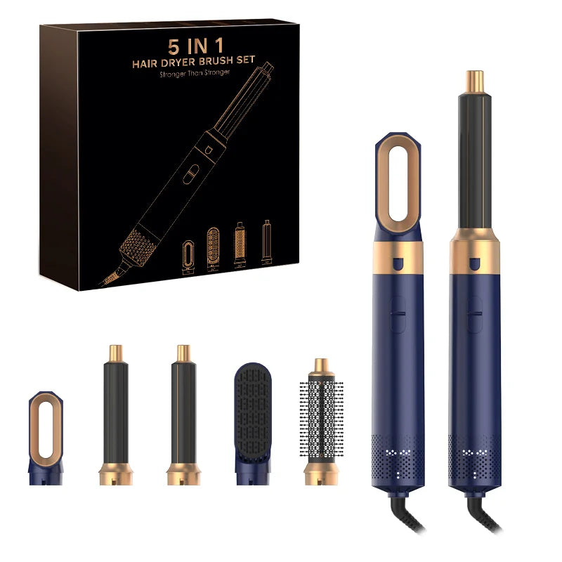Novo secador de cabelo 5 em 1 - conjunto de pentes modeladores, alisadores e secadores dyson
